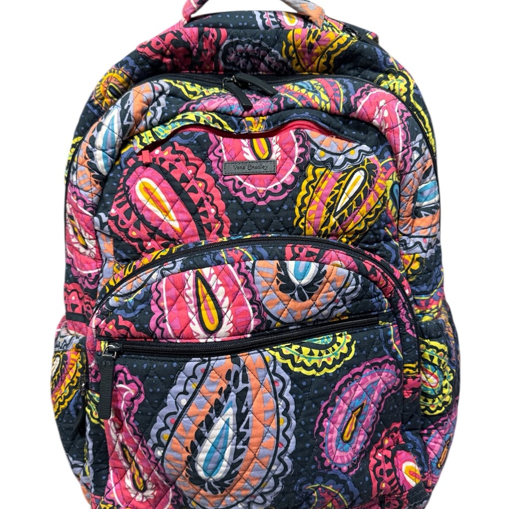 Vera Bradley Large Twilight Paisley Backpack; EUC